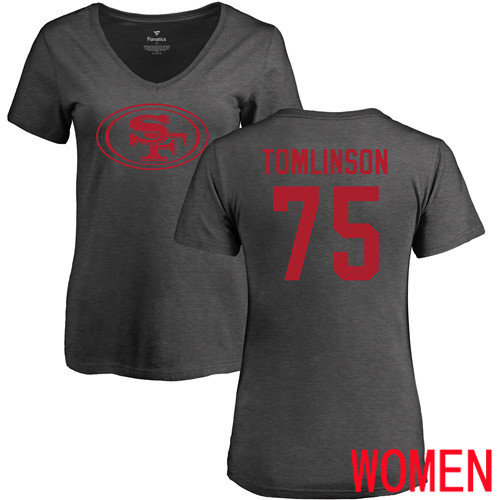 San Francisco 49ers Ash Women Laken Tomlinson One Color #75 NFL T Shirt